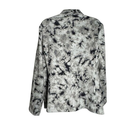 LOGOLORI GOLDSTEIN Gray Blazer Julia Tie Dye Jacket Ponte Knit Gray Size XL - Picture 4 of 9
